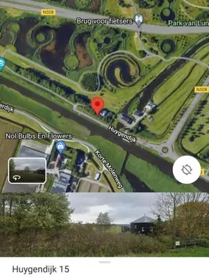 a map of a park with a red circle at La Luna - Gino in Heerhugowaard