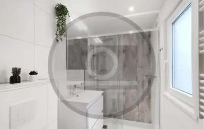a white bathroom with a sink and a mirror at Stunning Home In Vinkeveen With Sauna in Vinkeveen
