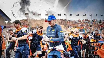 a group of men in a crowd at a race at Palm Beach apartments in Zandvoort