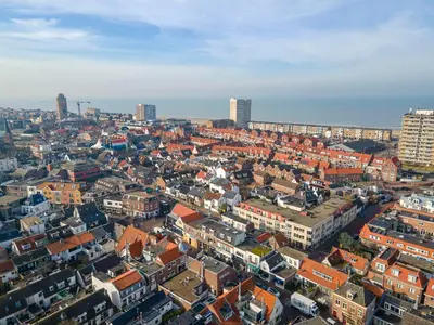 an aerial view of a city with buildings at Studio Elysium in Zandvoort