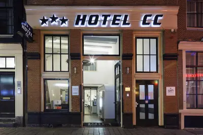 a hotel ce sign on the front of a building at Hotel CC in Amsterdam