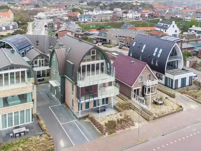 an aerial view of a city with houses at Apartment De Zeeparel by Interhome in Egmond aan Zee