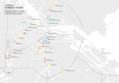 a map of singapore houses at SWEETS - Nieuwe Amstelbrug in Amsterdam