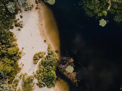 an aerial view of a body of water at Be So Suite in Zandvoort