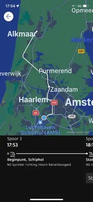a screenshot of a map of the airfield at Comfortable Room in Alkmaar