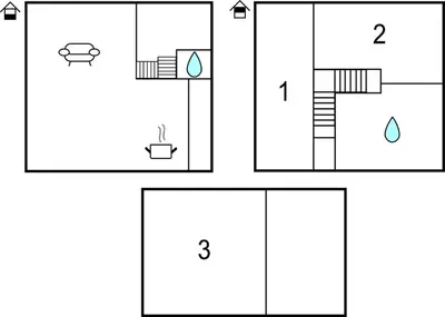 a diagram of a bathroom with four different diagrams at Holiday Home Breukelen in Breukelen